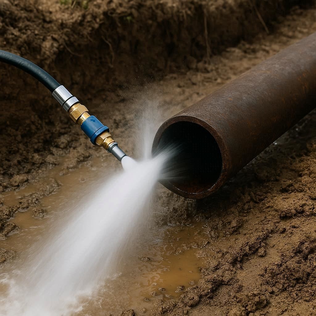 Гидродинамическая прочистка водопроводных труб в Пересвете