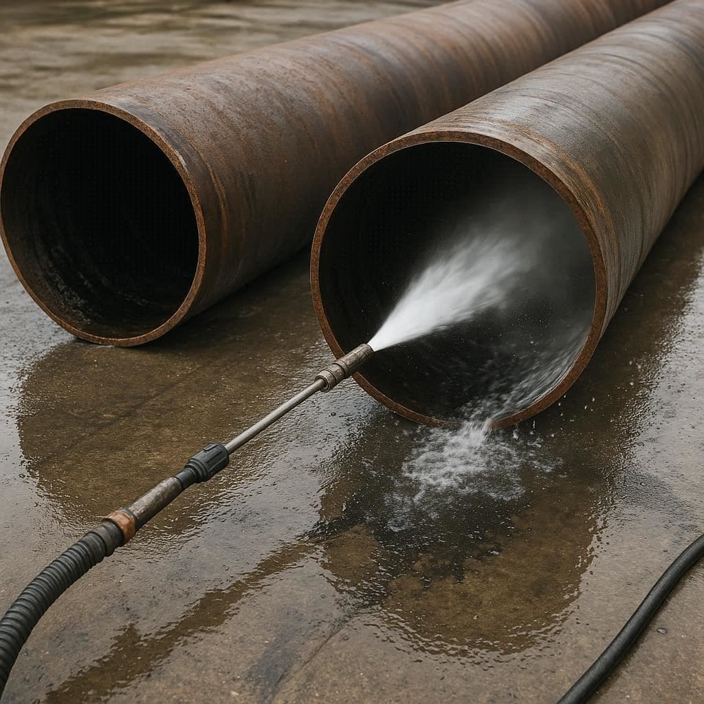 Прочистка труб большого диаметра в Пересвете